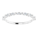 Platinum 1/4 CTW Natural Diamond Anniversary Band